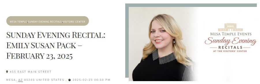 Sunday Evening Recital Feb 23