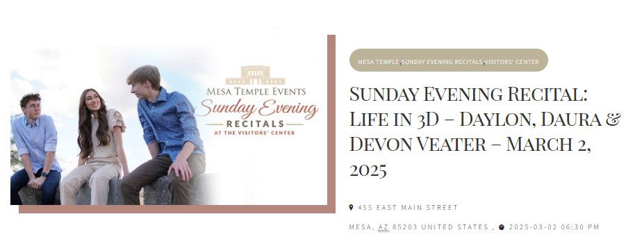 Sunday Evening Recital - March 2