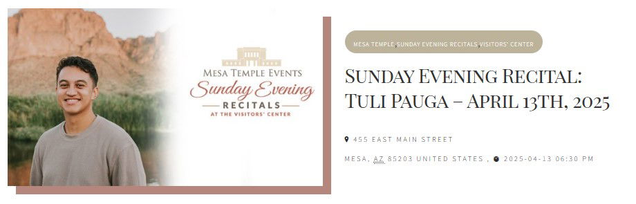 Sunday Evening Recital April 13