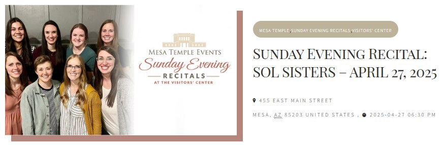 SUNDAY EVENING RECITAL April 27