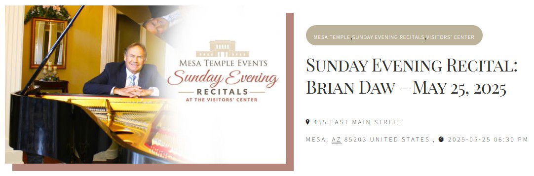 Sunday Evening Recital - May 25th