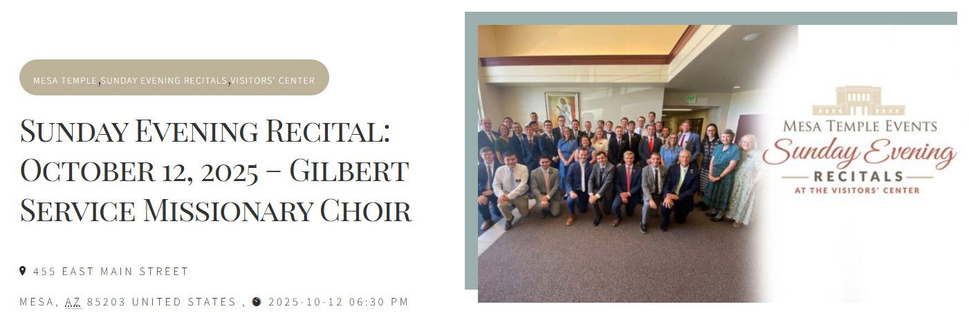 Sunday Evening Recital October 12, 2025