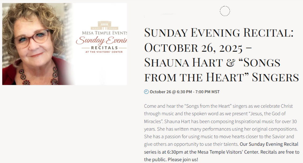 Sunday Evening Recital October 26