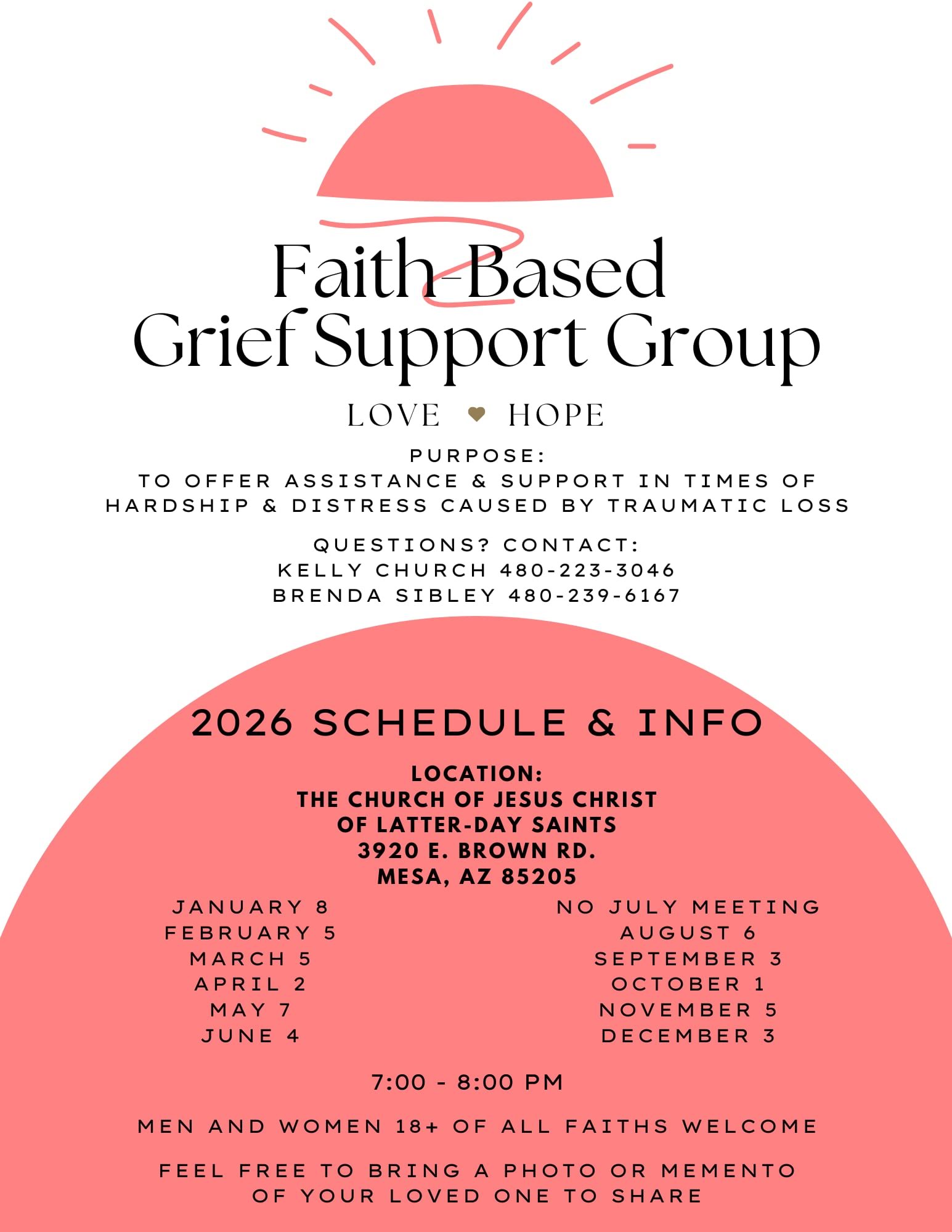 2026 Faith Based Grief Support Group