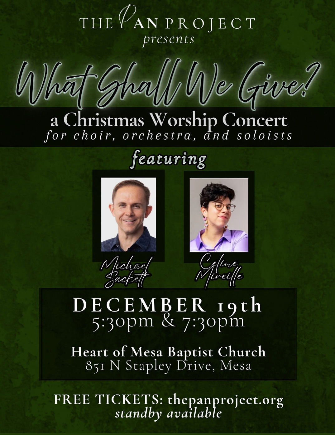 A Christmas Worship Service Concert - Two Performance Times