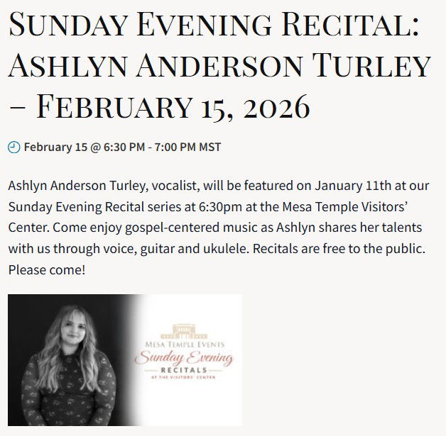Sunday Evening Recital