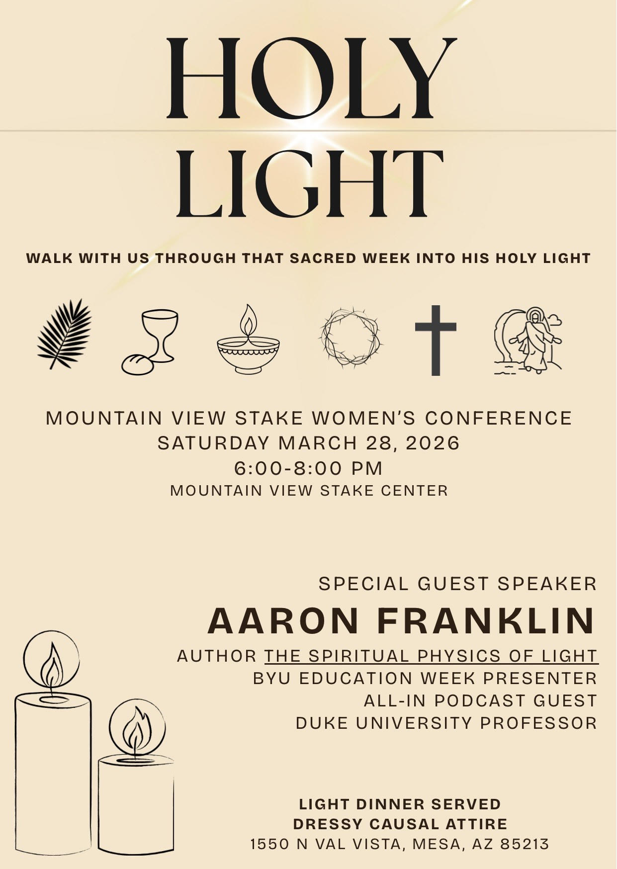 Mountain View Stake Community Women's Conference "HOLY LIGHT"