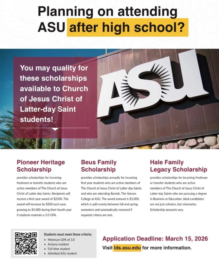 ASU Scholarships for Latter-day Saints